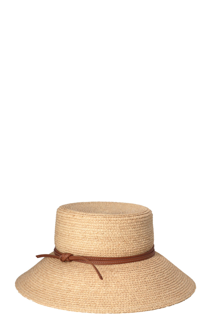 HERMÈS Isola Hat Raffia Beige