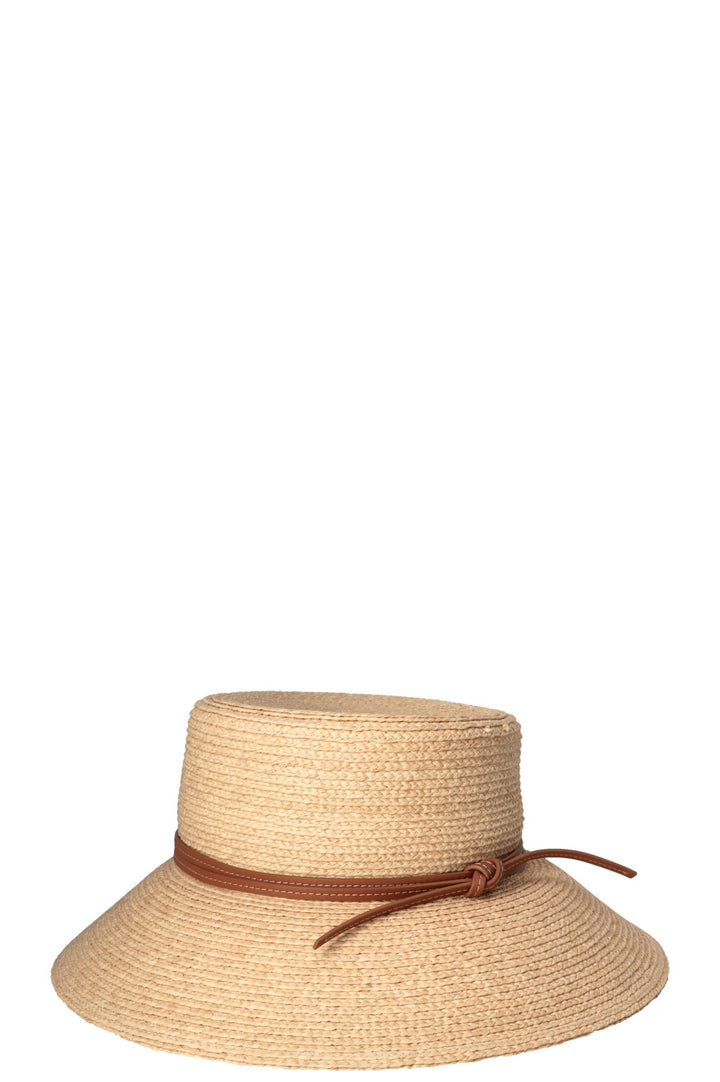 HERMÈS Isola Hat Raffia Beige