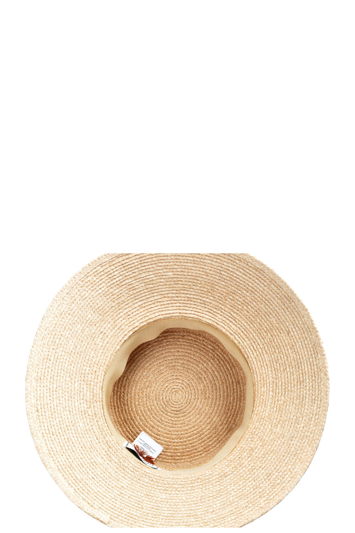HERMÈS Isola Hat Raffia Beige