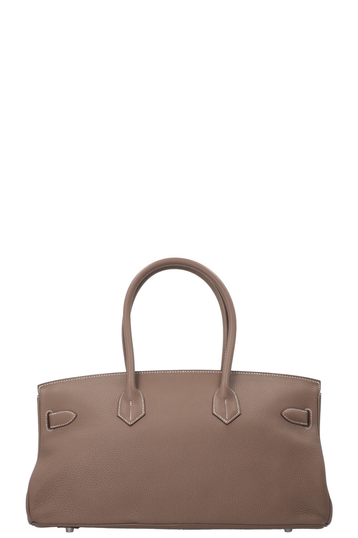 HERMÈS JPG Shoulder Birkin II 42 Clemence Étoupe Palladium