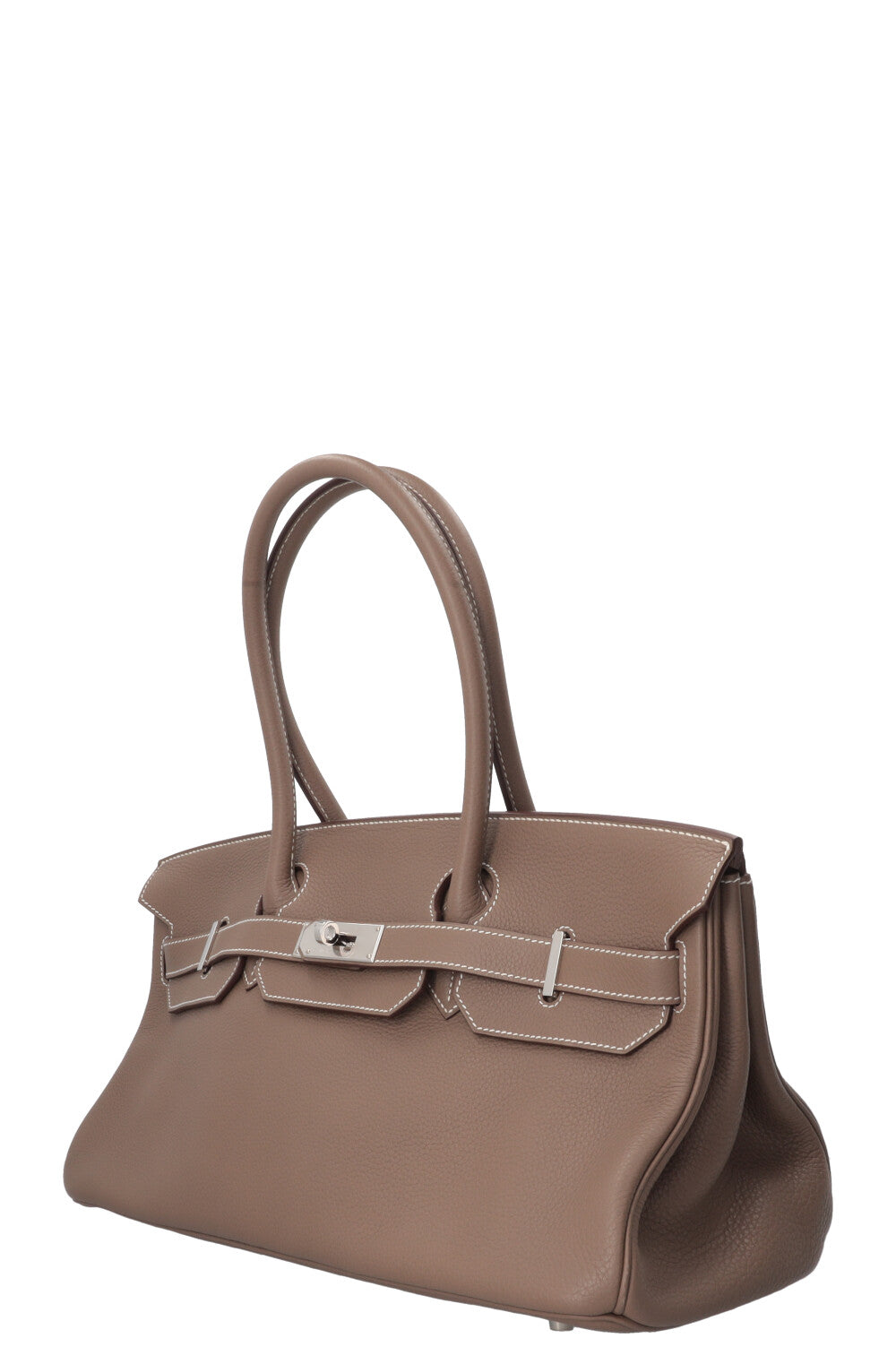 HERMÈS JPG Shoulder Birkin II 42 Clemence Étoupe Palladium
