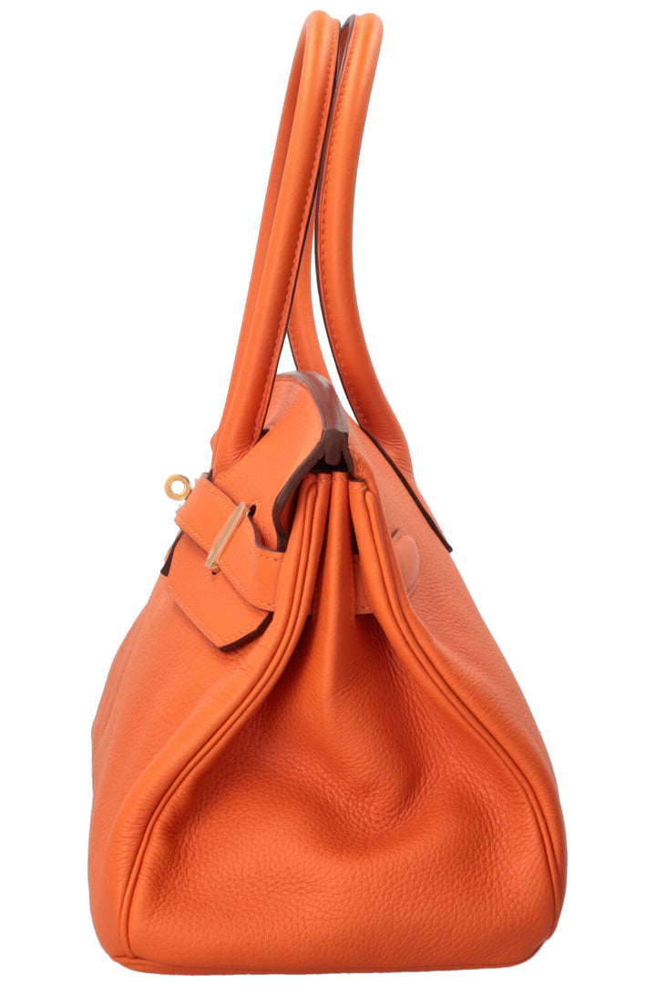 HERMÈS JPG Shoulder Birkin II 42 Clemence Orange Gold