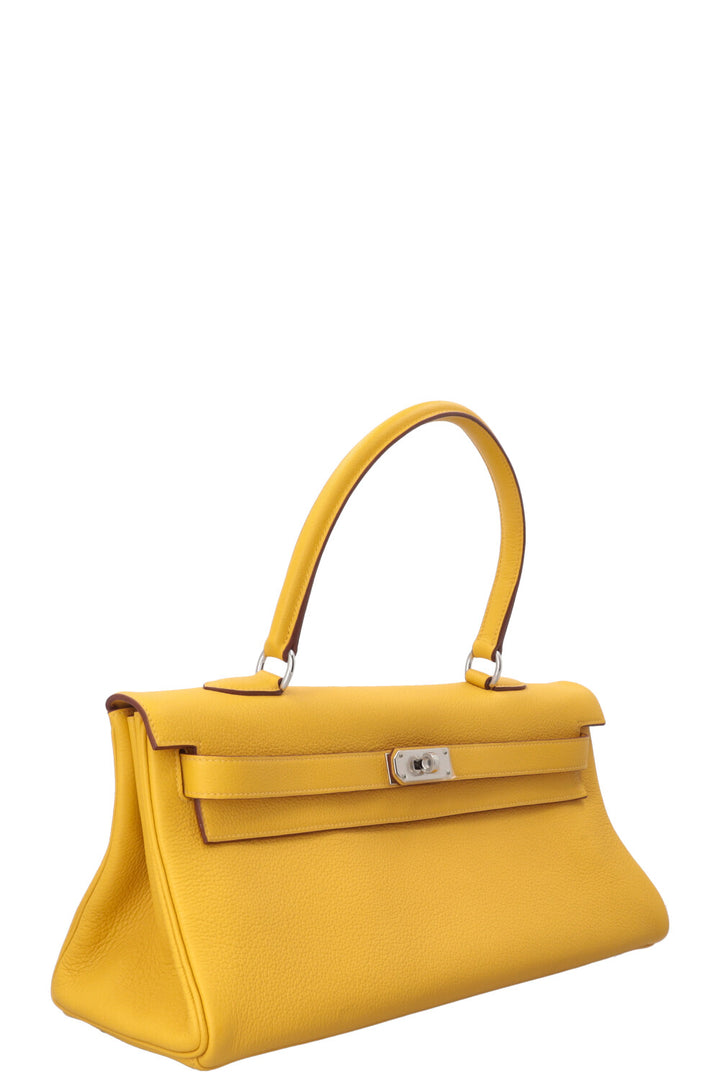 HERMÈS JPG Shoulder Kelly 42 Clemence Soleil Palladium