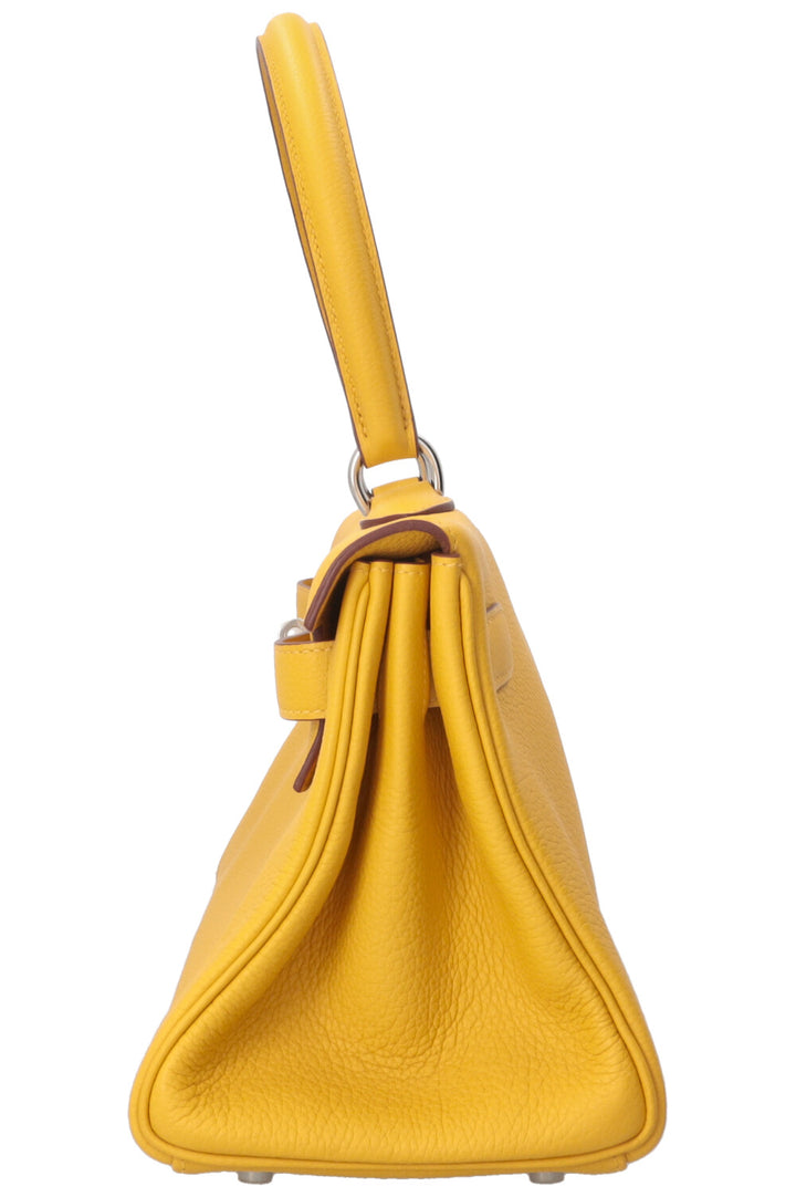 HERMÈS JPG Shoulder Kelly 42 Clemence Soleil Palladium