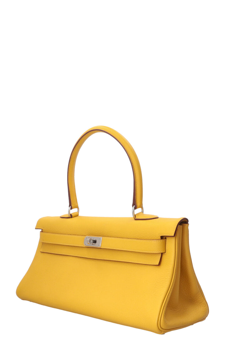 HERMÈS JPG Shoulder Kelly 42 Clemence Soleil Palladium