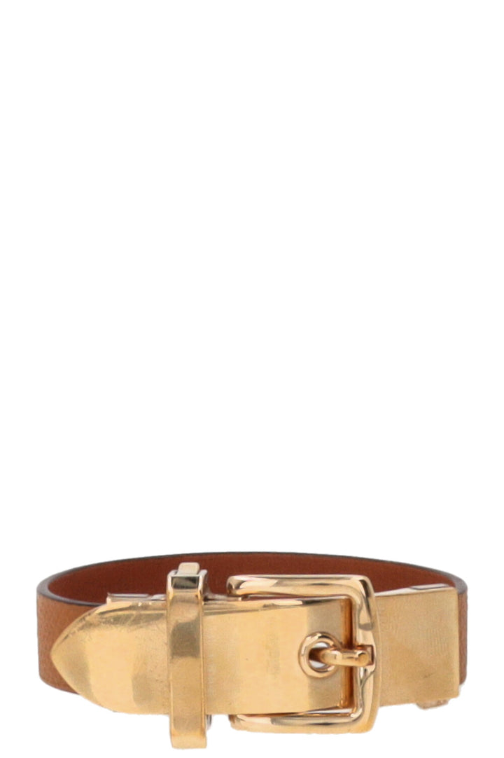 HERMÈS Java Wrap Bracelet Leather Brown