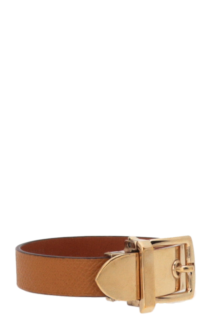 HERMÈS Java Wrap Bracelet Leather Brown