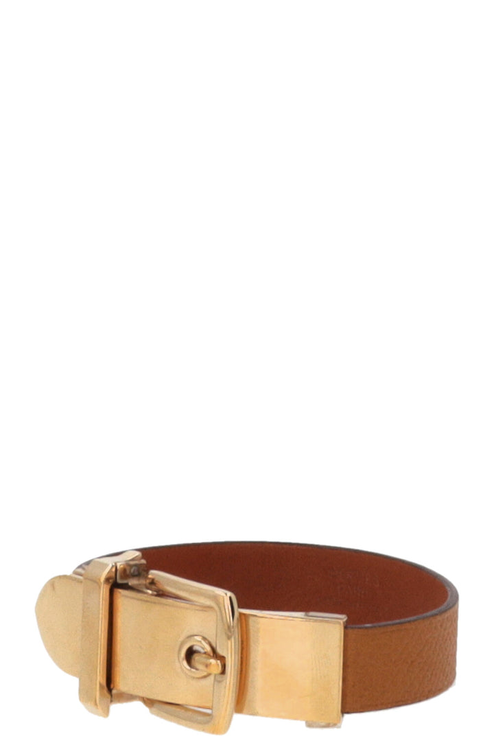 HERMÈS Java Wrap Bracelet Leather Brown