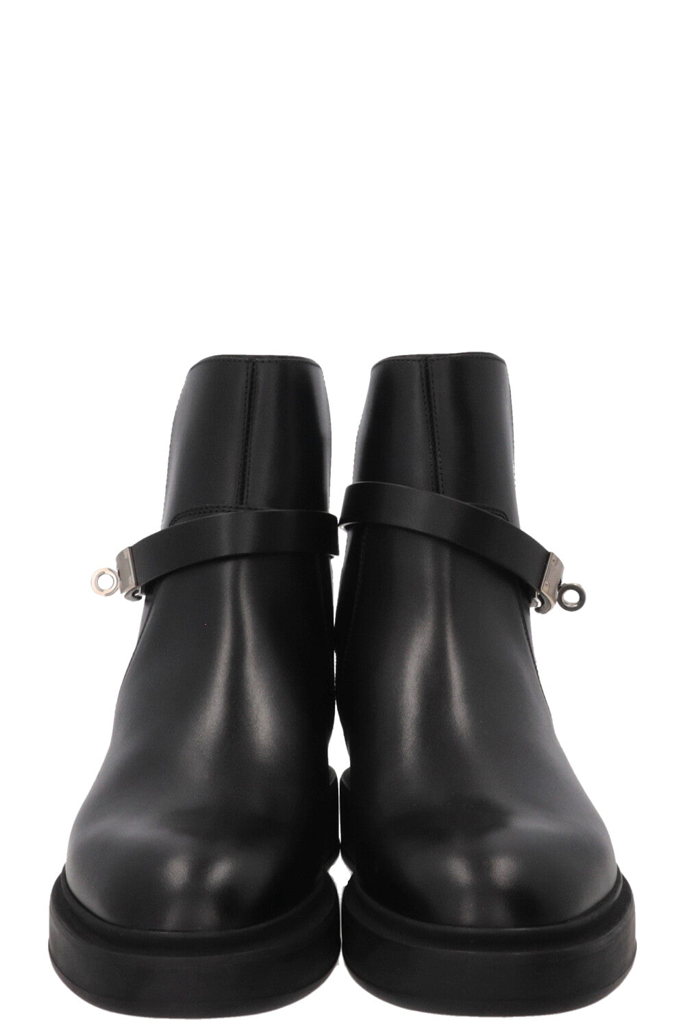 HERMÈS Jeff Ankle Boots Leather Black