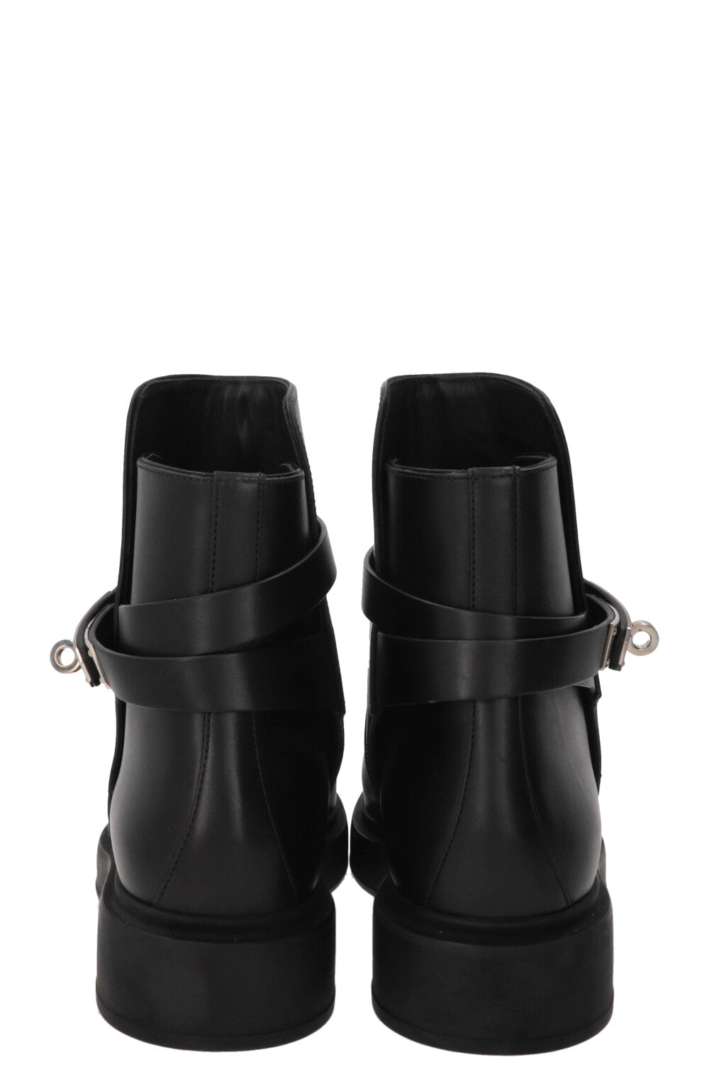 HERMÈS Jeff Ankle Boots Leather Black