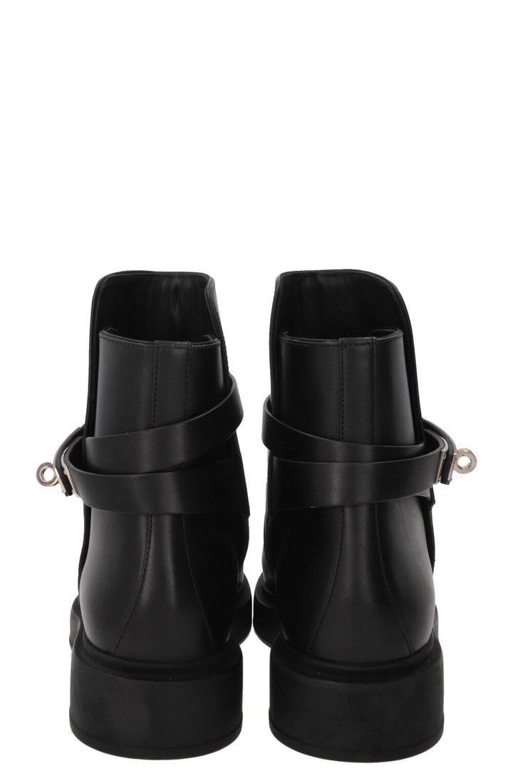 HERMÈS Jeff Ankle Boots Leather Black