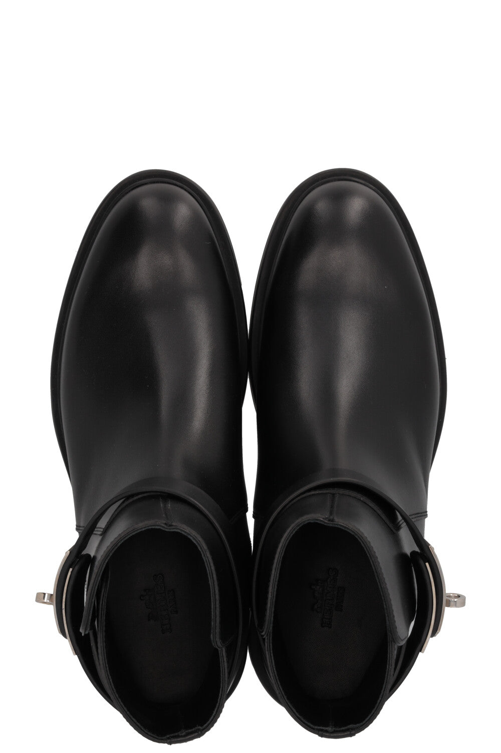 HERMÈS Jeff Ankle Boots Leather Black