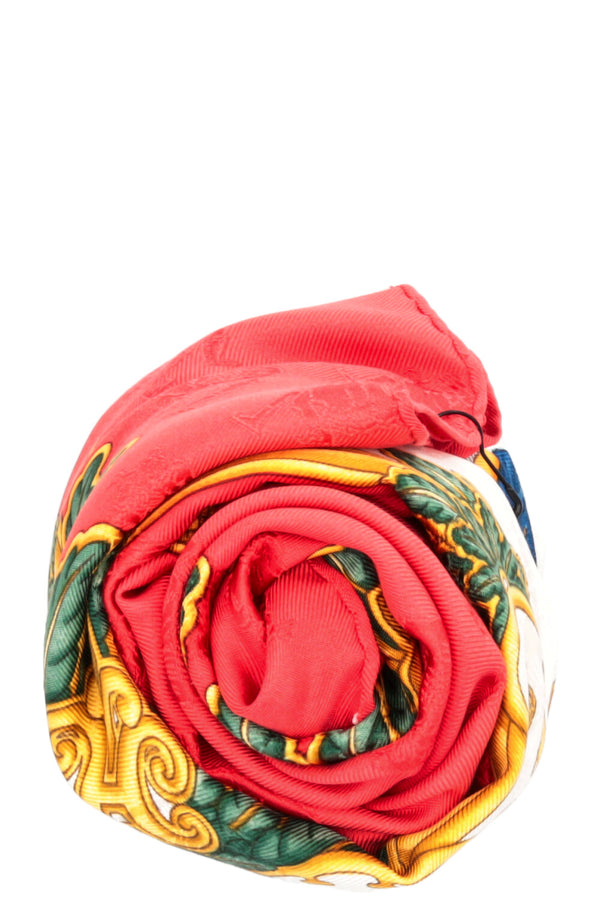 HERMÈS Joies d'Hiver Carré 90 Silk Red White