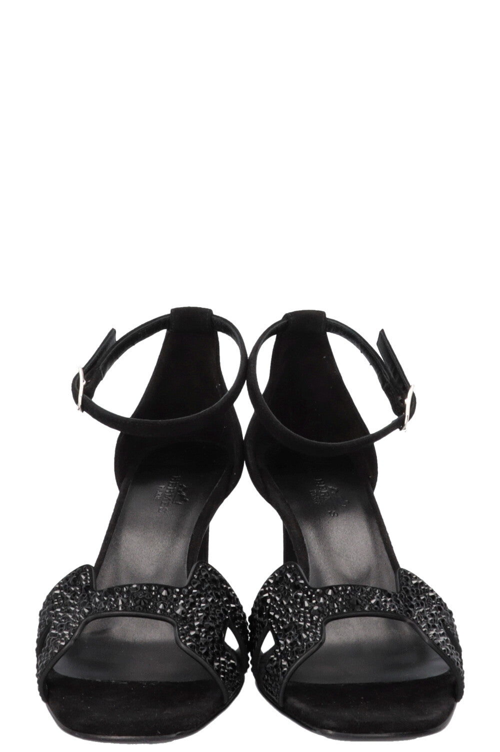 HERMÈS Joy 70 Sandals Crystals Black