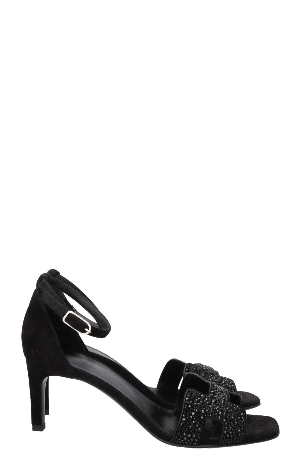 HERMÈS Joy 70 Sandals Crystals Black