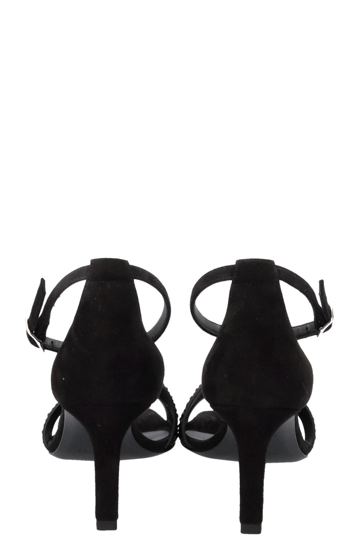 HERMÈS Joy 70 Sandals Crystals Black