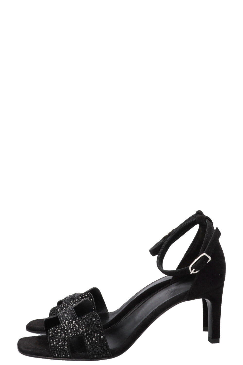 HERMÈS Joy 70 Sandals Crystals Black