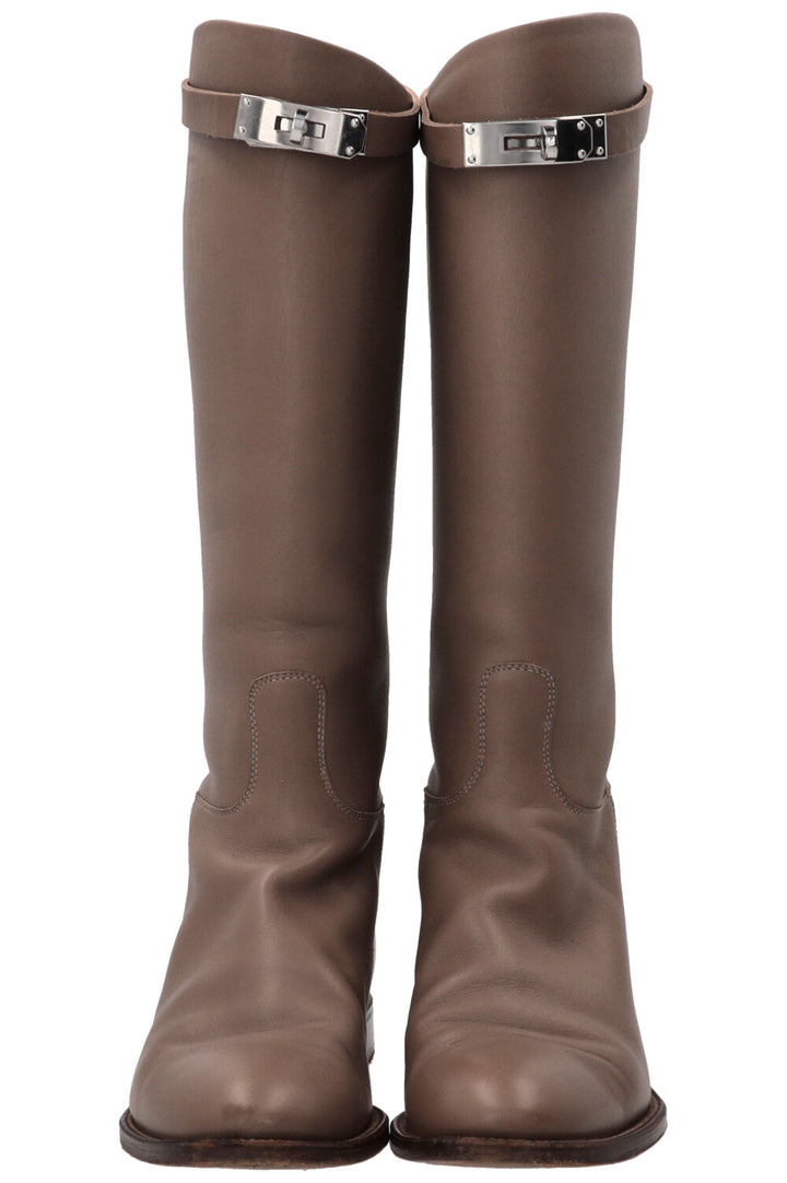 HERMÈS Jumping Boots Leather Etoupe