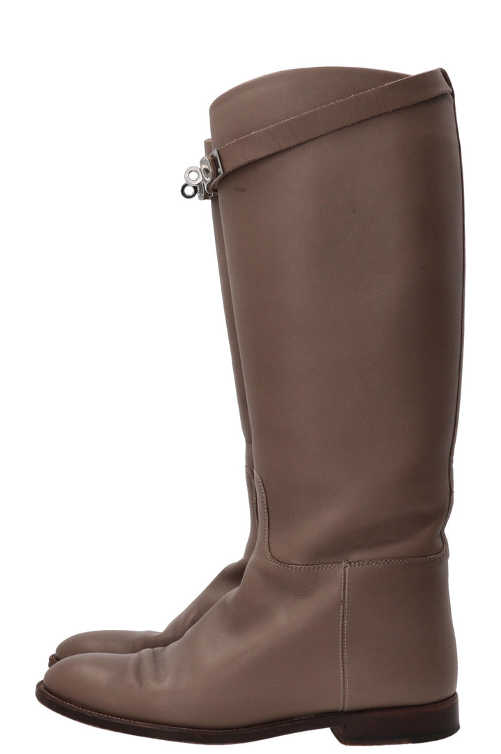 HERMÈS Jumping Boots Leather Etoupe