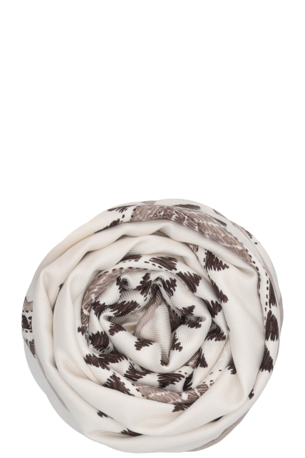 HERMÈS Kantha 90 Carré Silk White