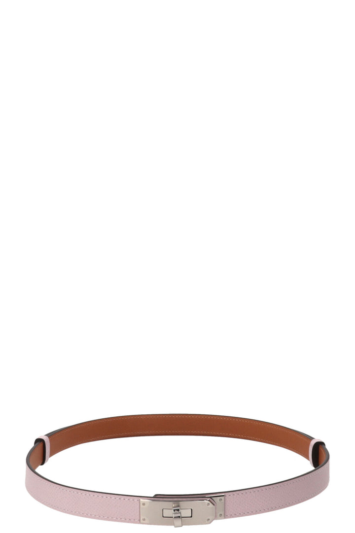 HERMÈS Kelly 18 Belt Epsom Leather Mauve