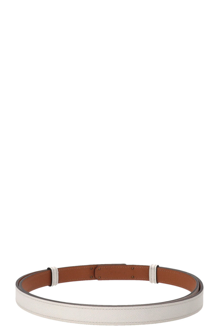 HERMÈS Kelly 18 Ceinture Epsom Blanc