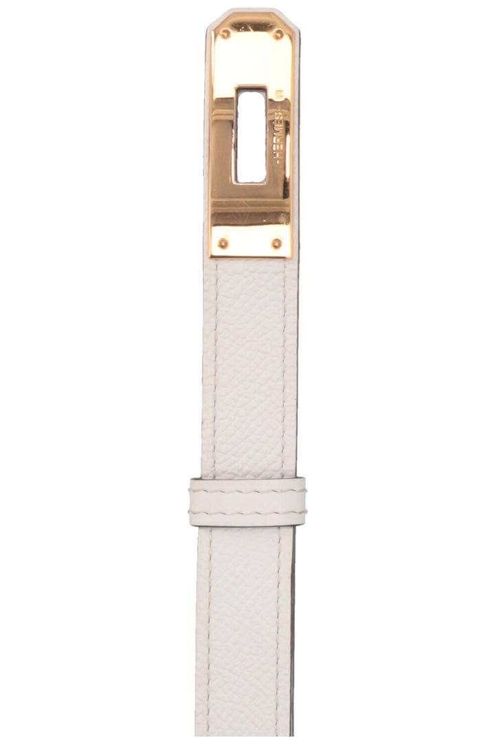 HERMÈS Kelly 18 Ceinture Epsom Blanc