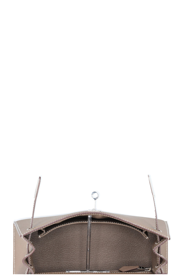 HERMÈS Kelly 25 Sellier Epsom Etoupe