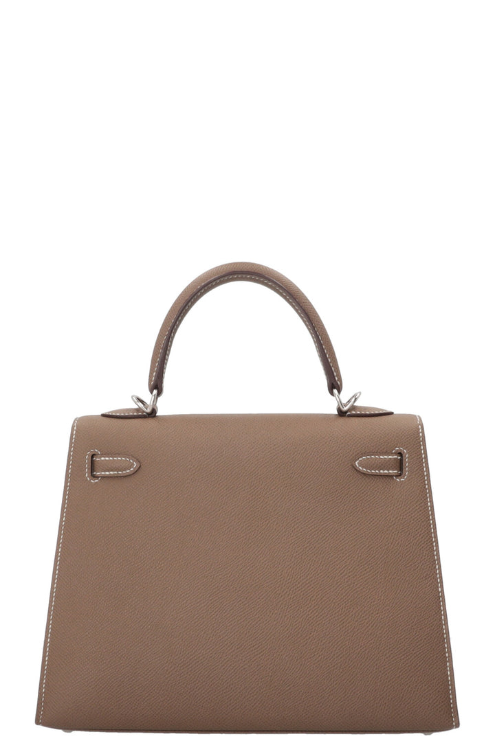 HERMÈS Kelly 25 Sellier Epsom Etoupe