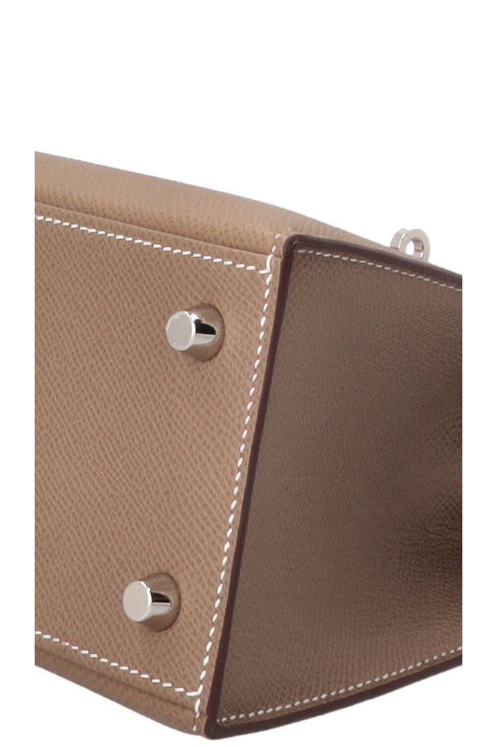 HERMÈS Kelly 25 Sellier Epsom Etoupe