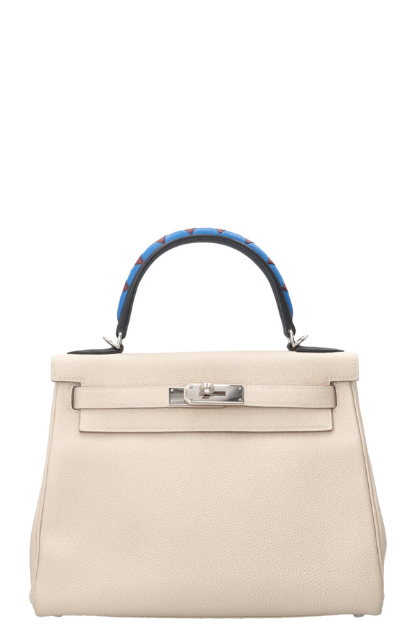 HERMÈS Kelly 28 Au Galop Togo Epsom Craie