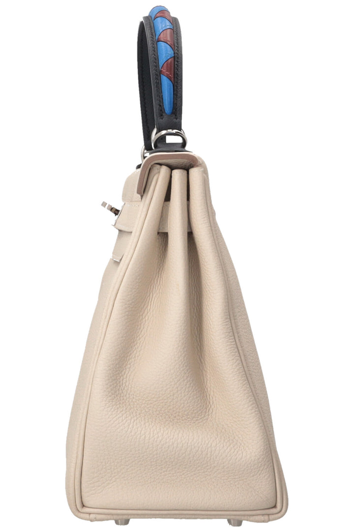HERMÈS Kelly 28 Au Galop Togo Epsom Craie