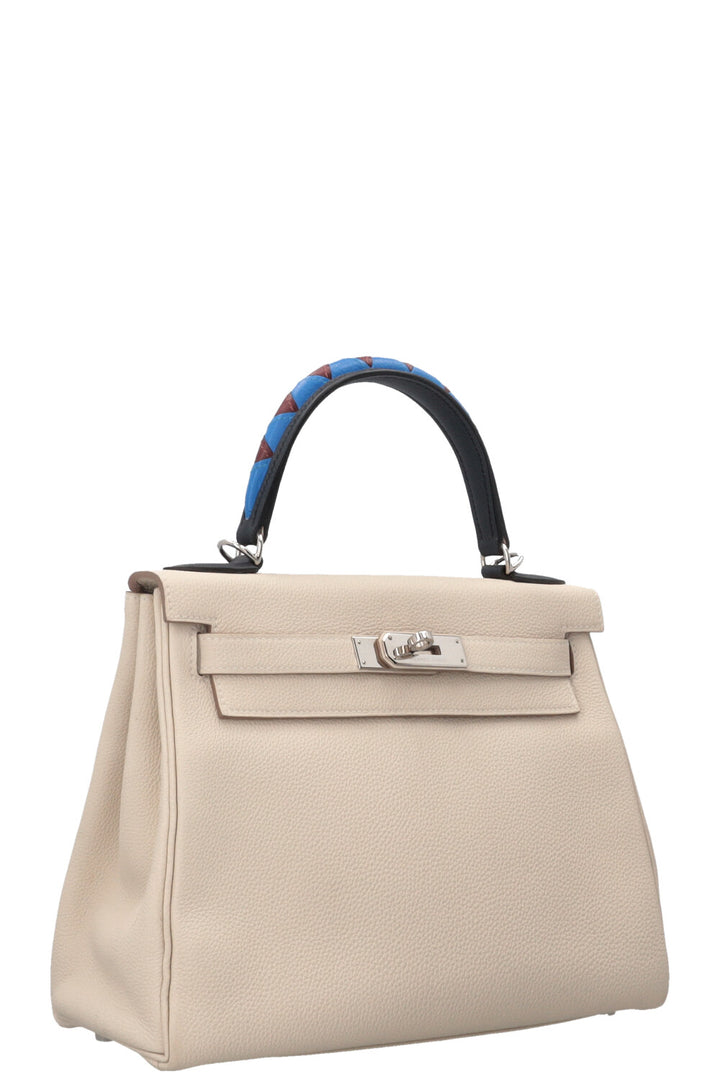 HERMÈS Kelly 28 Au Galop Togo Epsom Craie