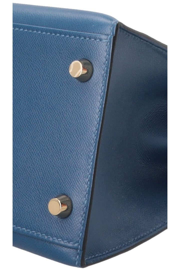 HERMÈS Kelly 28 II Touch Sellier Veau Madame Croco Niloticus Deep Blue Bleu Baltique