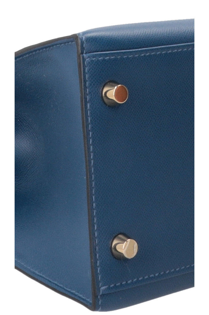 HERMÈS Kelly 28 II Touch Sellier Veau Madame Croco Niloticus Deep Blue Bleu Baltique