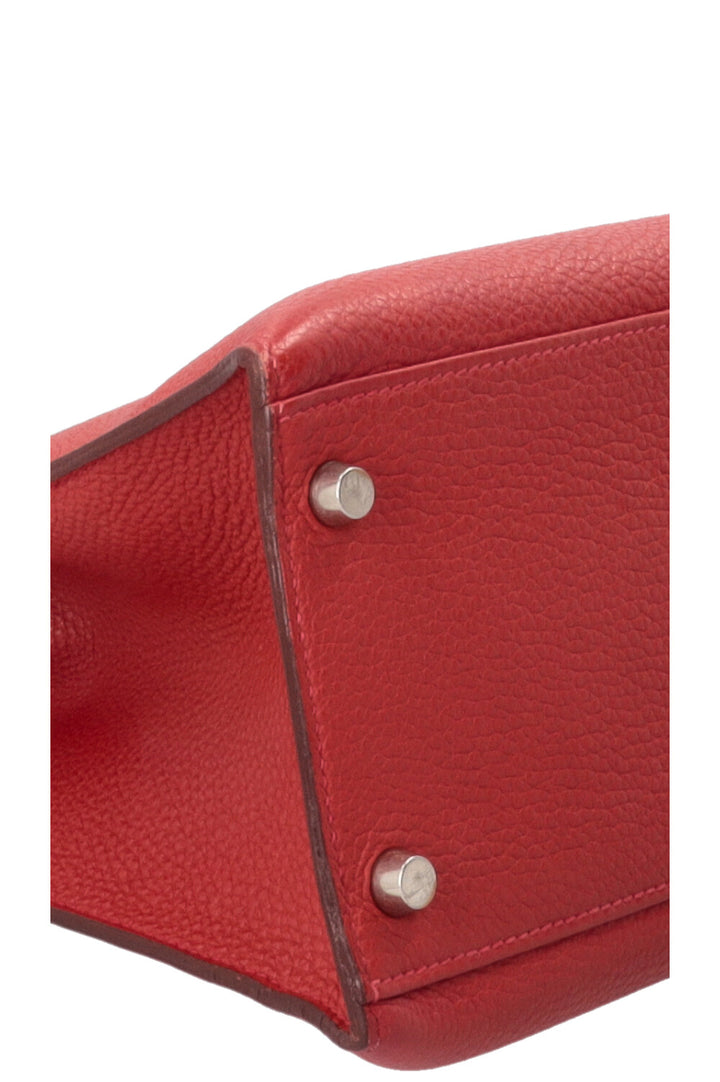 HERMÈS Kelly 28 Retourne Togo Leather Red