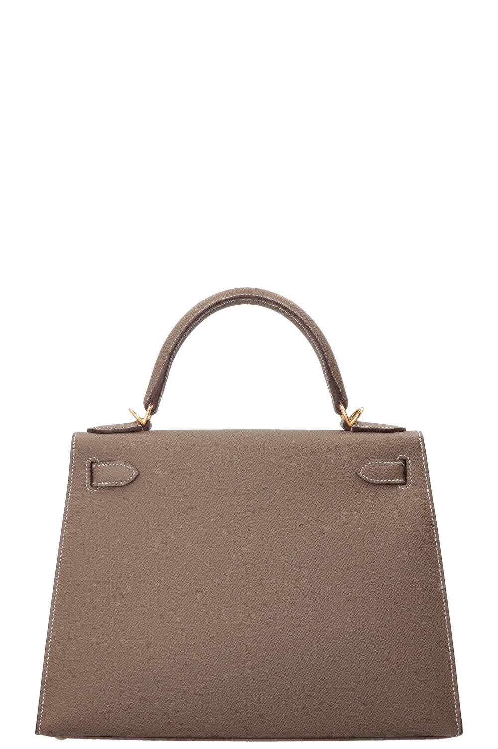 HERMÈS Kelly 28 Sellier Epsom Etoupe Or