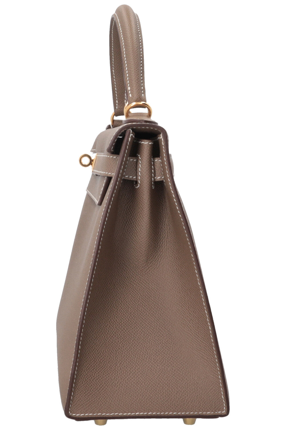 HERMÈS Kelly 28 Sellier Epsom Etoupe Or