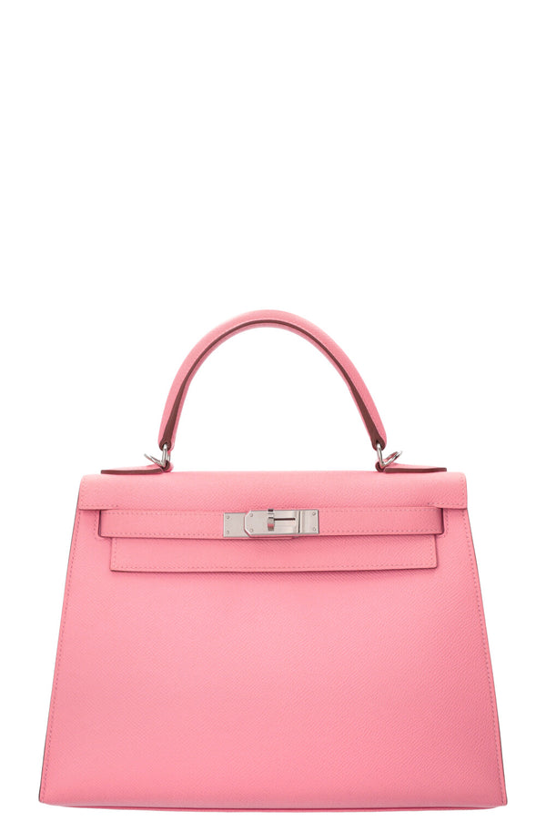 HERMÈS Kelly 28 Sellier Epsom Rose Confetti