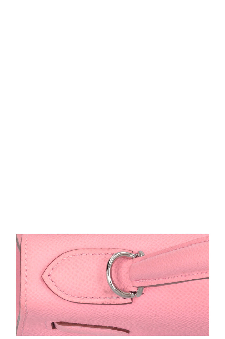 HERMÈS Kelly 28 Sellier Epsom Rose Confetti