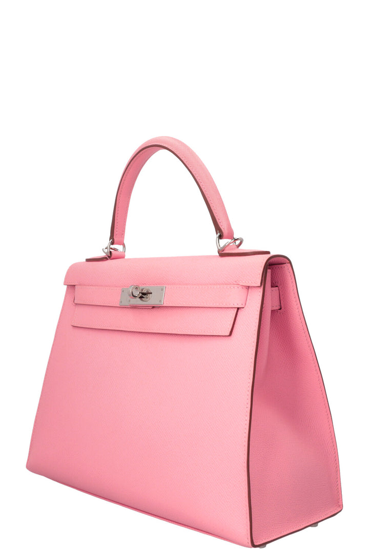 HERMÈS Kelly 28 Sellier Epsom Rose Confetti