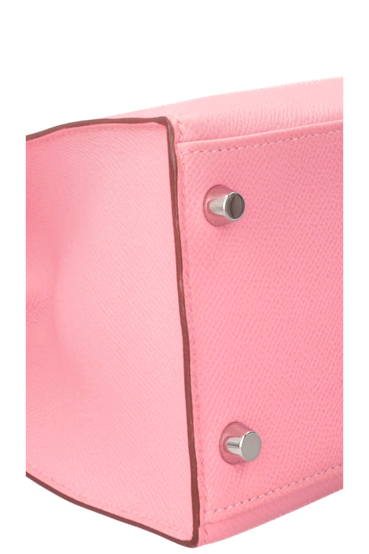 HERMÈS Kelly 28 Sellier Epsom Rose Confetti