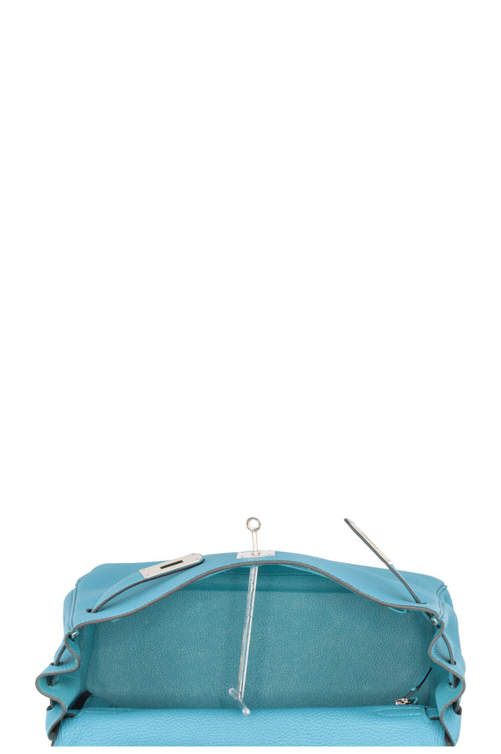 HERMÈS Kelly 32 Retourné Togo Turquoise