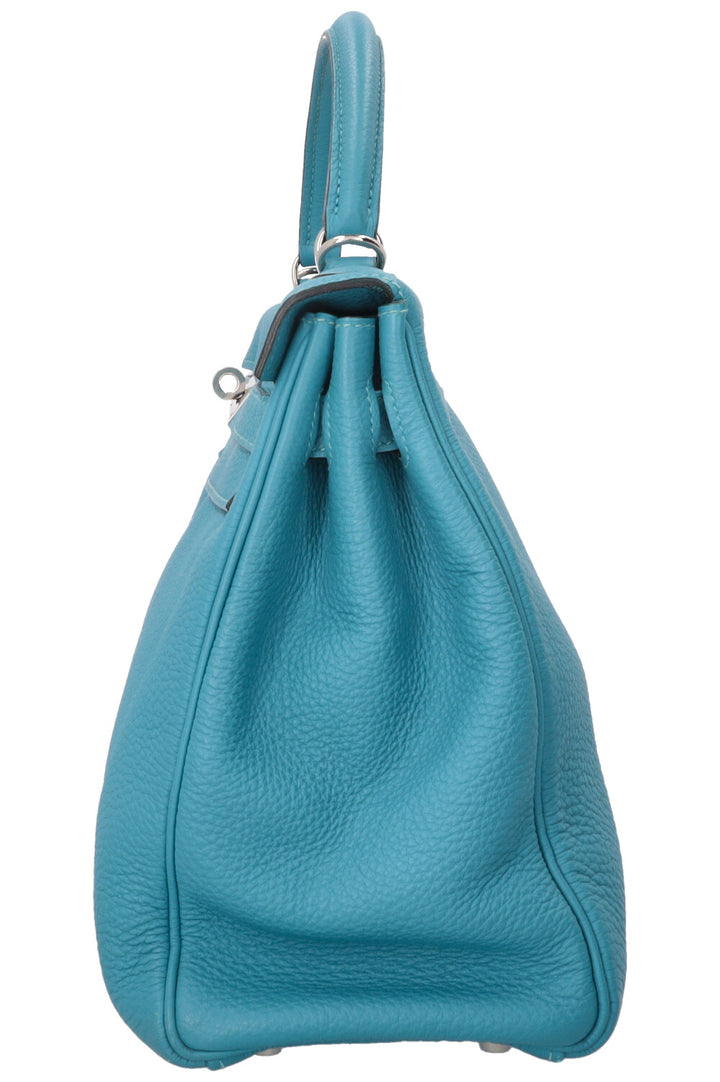 HERMÈS Kelly 32 Retourné Togo Turquoise