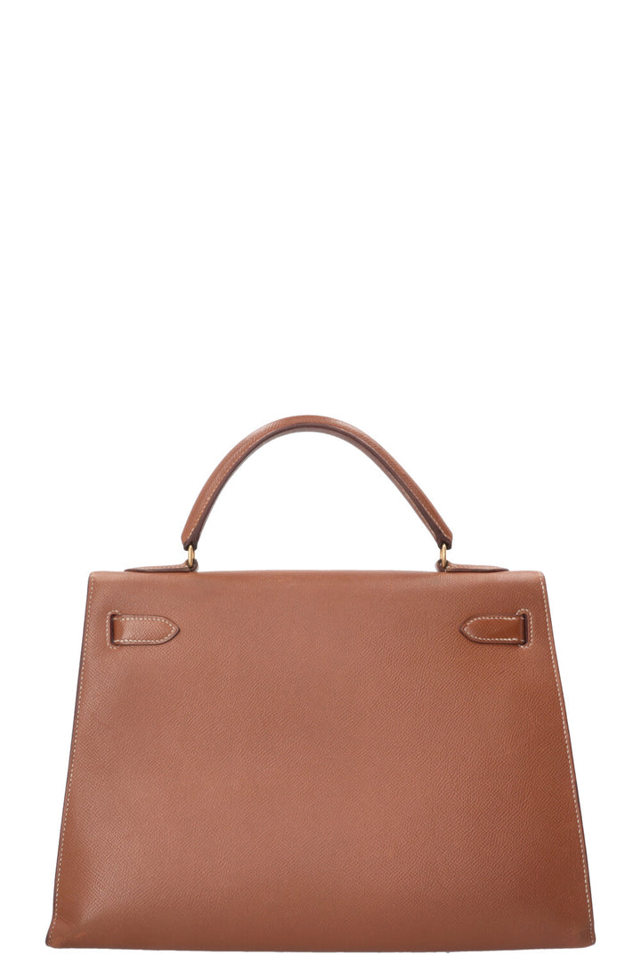 HERMÈS Kelly 32 Sellier Epsom Gold