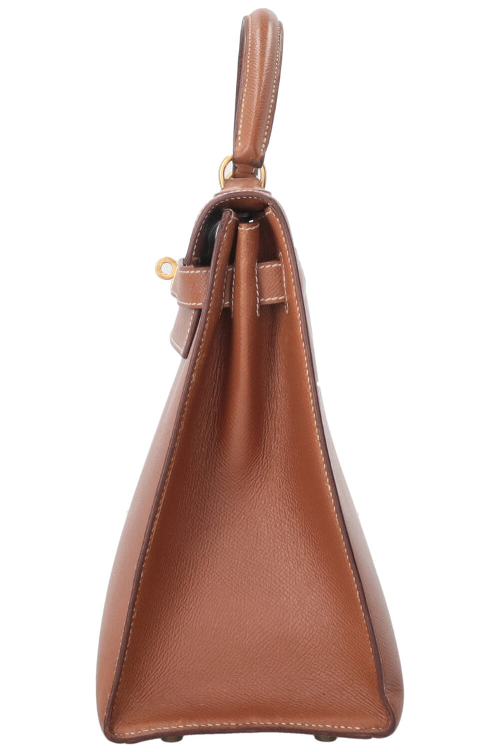 HERMÈS Kelly 32 Sellier Epsom Gold