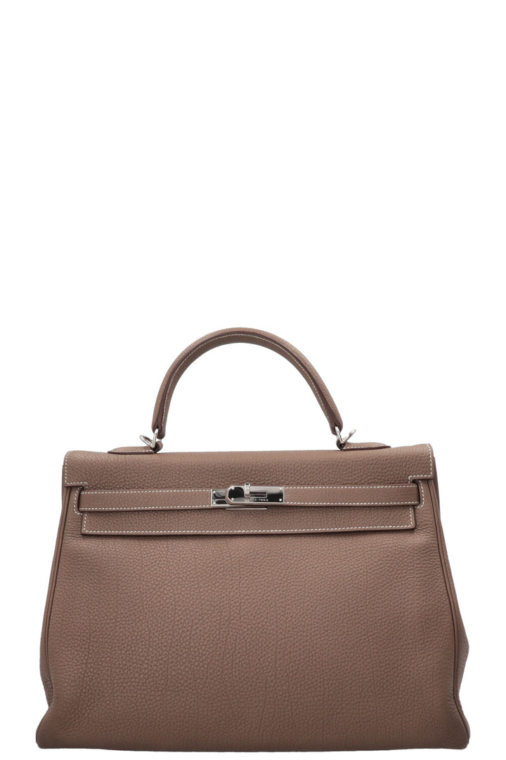 HERMÈS Kelly 35 Retourne Togo Etoupe