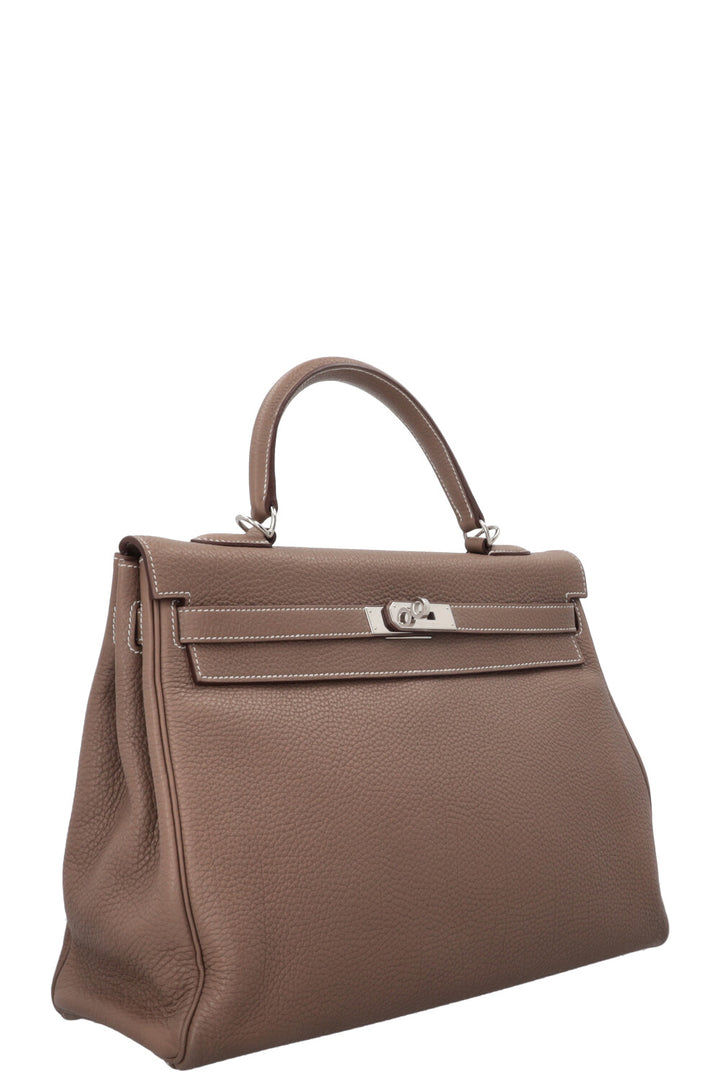 HERMÈS Kelly 35 Retourne Togo Etoupe
