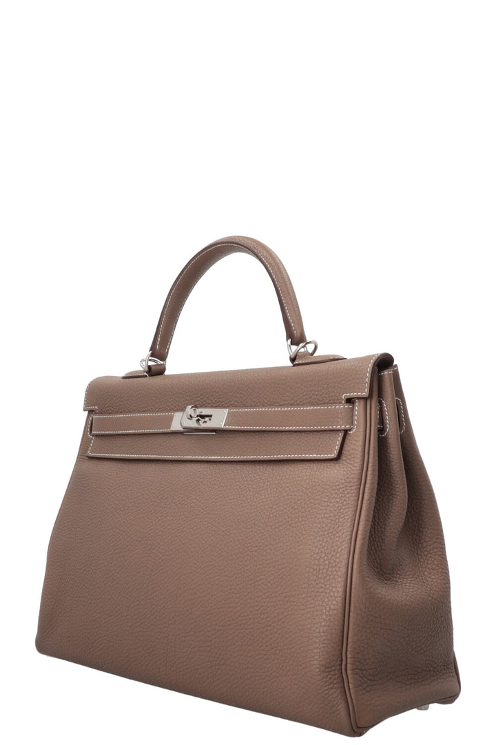 HERMÈS Kelly 35 Retourne Togo Etoupe