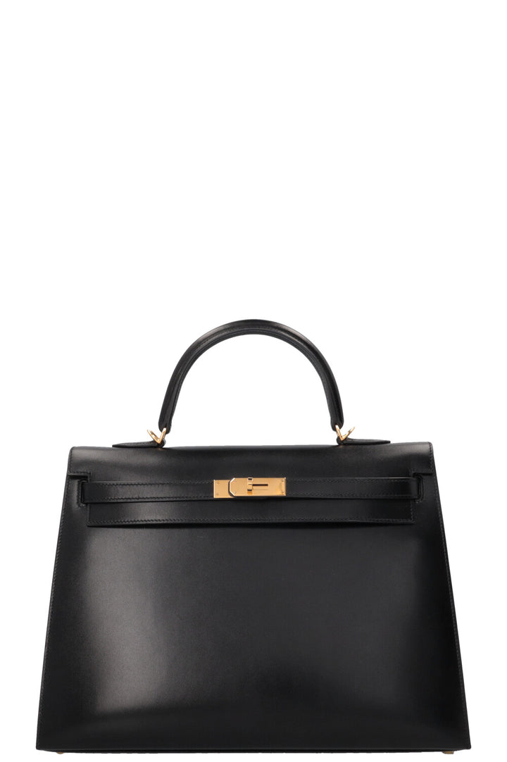 HERMÈS Kelly 35 Sellier Box Noir